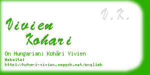 vivien kohari business card