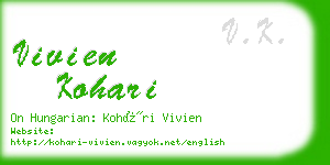 vivien kohari business card